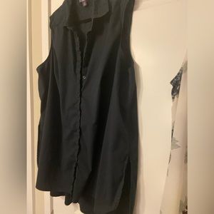 Women’s Plus Roamans Black Sleeveless Shirt Plus Size 28W